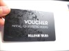 UV coating Discount voucher card