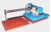 Up slide pneumatic double-post swing heat transfer machine