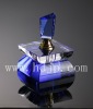 Valued crystal blue perfume bottle