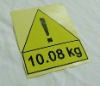 Warning adhesive sticker