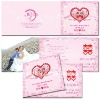 Wedding card with heart shape style