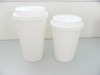 White paper coffee cups