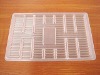 White plastic disposable tray for medicament packing