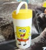 Wholesale gao hot sale cute sponge bob Drinking water bottle Cup bottle for children F0253