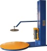 With pressed plate pallet stretch wrapping machine