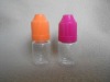 YELLOW PINK CAP plastic eye drop bottle