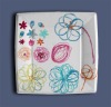 YLSP008 color paper plate/square paper plate