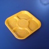 Yellow PP plastic food tray