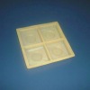 Yellow PS plastic cake tray