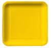 Yellow Square Paper Dessert Plates