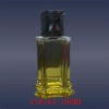 Yellow perfume glass bottle