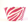 Zebra-Pink-White-cupcake-wrapper cw-007 wholesale