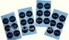 adhesive black PVC label