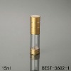 airless arcylic bottle with gold cap