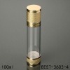 airless arcylic bottle with shinning gold cap