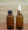 amber essential oil glass bottle