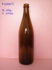 amber glass beer bottle