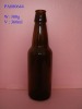 amber glass beer bottle