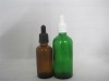 amber glass chemical dropper bottle