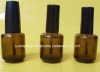 amber nail polish bottle with different cap