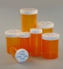 amber plastic Vials with Child Resistant Caps