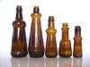 amber soy glass bottle