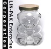 bear shape glass jar