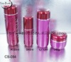 beautiful pink clear glass cosmetic jars for woman