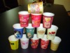 biodegradable paper cups with lids(various sizes, printing customer logo)