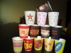 biodegradable paper cups with lids(various sizes, printing customer logo)