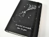 black PU notebook with silk printing