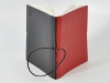 black and red notebook