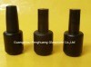 black nail polish bottle with different cap