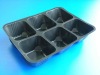 black plastic food container