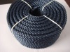 black polyester water rescue  rope