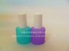 blue and purple glass nail polish bottle