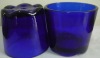 blue,dark blue glass cup