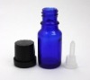 blue essential oil bottle