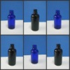 blue essential oil glass bottle