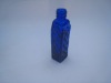 blue glass perfume bottle