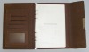 brown leather folder