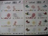 butterfly and flower labels