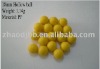 china made plastic hollow PP 18mm yellow cosmetic round rolling balls