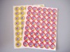 circle shape self adhesive sticker