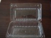 clean transparent plastic clamshell tray