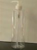 clear PET pumper cosmetic bottle