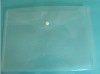 clear PP button file bag document holder file folder A4 size