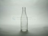 clear beverage glass bottle