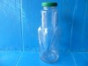 clear glass beverage bottle with lug cap