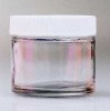 clear glass cosmetic bottle